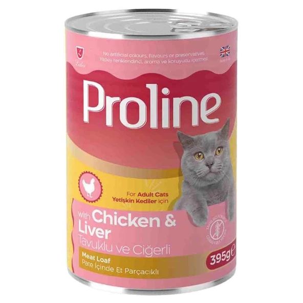 Proline Kedi Konserve Maması Pate Tavuklu ve Ciğerli 395 Gr ürün görseli 1
