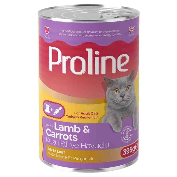 Proline Kedi Konserve Maması Pate Kuzu Etli ve Havuçlu 395 Gr ürün görseli 1