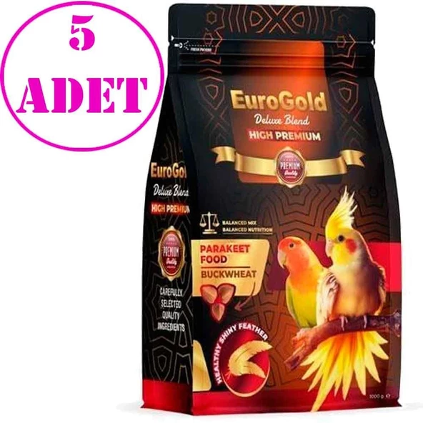 EuroGold Deluxe Blend Paraket Yemi Kara Buğday Katkılı 1 Kg 5 AD ürün görseli 1