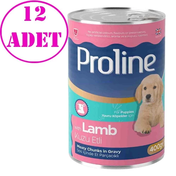 Pro Line Kuzu Etli Yavru Köpek Konserve Maması 400 Gr 12 AD ürün görseli 1
