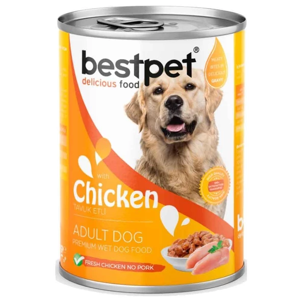 Best Pet Sos İçinde Parça Tavuk Etli Yetişkin Köpek Konservesi 400 Gr ürün görseli 1