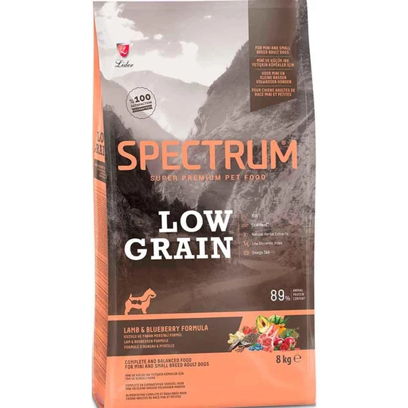 Spectrum Düşük Tahıllı Kuzulu Yaban Mersinli Küçük Irk Yetişkin Köpek Maması 8 Kg ürün görseli 1