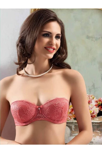 Bella Donna 11039 Straplez Destekli Push Up Balenli Sütyen ürün görseli 1