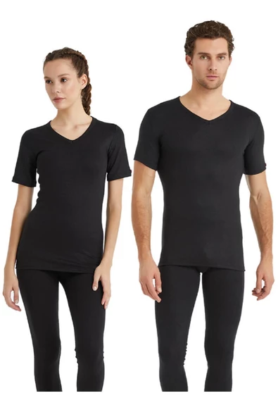 Blackspade 1263 Unisex 2. Seviye Kısa Kol V Yaka Kışlık Termal İçlik ürün görseli 1
