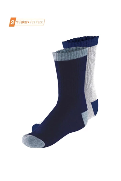 Blackspade Çocuk Unisex Kalın Termal 2'li Çorap - Resim 3