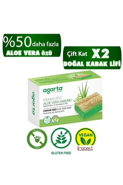 Agarta Kabak Lıflı Aloe Vera Sabunu 125 Gr ürün görseli 1