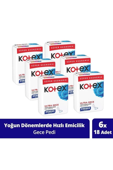 Kotex Ultra Quadro 16'lı Gece 6'lı Set ürün görseli 1