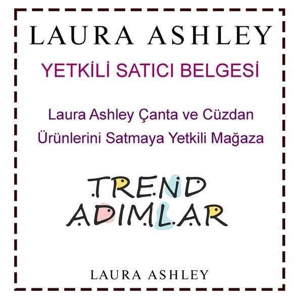 Laura Ashley Taba Hasır İşlemeli Kadın Çapraz Çanta - Resim 6