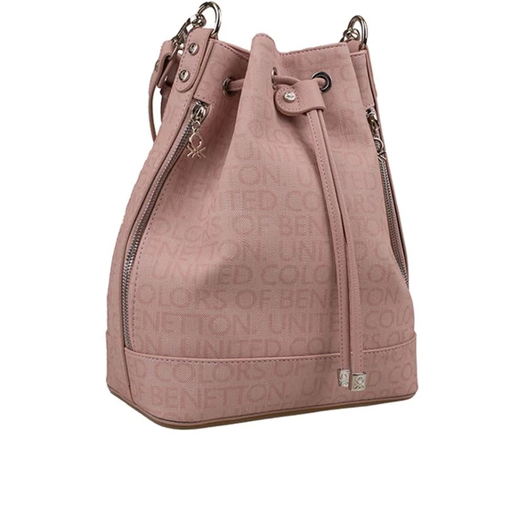 Benetton Pudra Monogram Eskitme Kadın Kol Çantası BNT 1313 ürün görseli 1