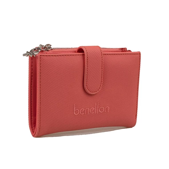 Benetton Mercan Nano Orta Boy Kartlık Kadın Cüzdan BNT 1300 ürün görseli 1