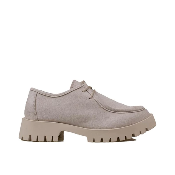 Trend Adımlar Bej Elegans Suede Kadın Oxford Ayakkabı ürün görseli 1