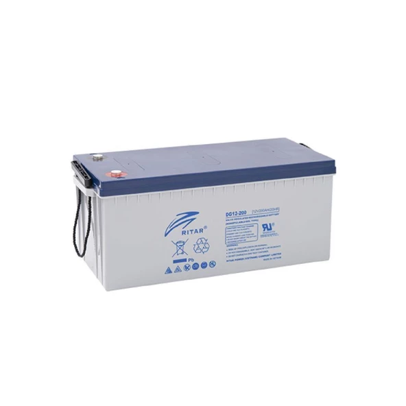 RİTAR JEL AKÜ DG12-200 (12V200Ah) Deep Cycle ürün görseli 1