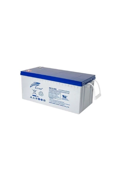 RİTAR JEL AKÜ DG12-200 (12V200Ah) Deep Cycle - Resim 2
