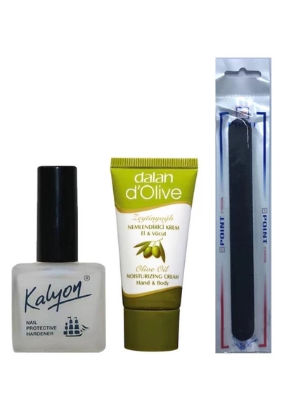 Kalyon Tırnak Sertleştirici + Dalan Krem 20 Ml + Tırnak Törpüsü ürün görseli 1