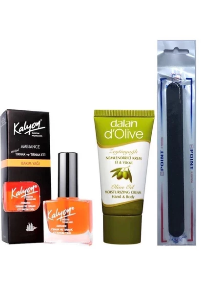 Kalyon Tırnak Bakım Yağı + Dalan Krem 20 Ml + Tırnak Törpüsü ürün görseli 1
