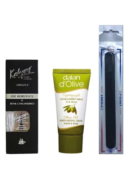 Kalyon Oje Koruyucu + Dalan Krem 20 Ml + Tırnak Törpüsü ürün görseli 1