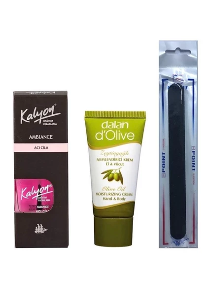 Kalyon Acı Cila + Dalan Krem 20 Ml + Tırnak Törpüsü ürün görseli 1