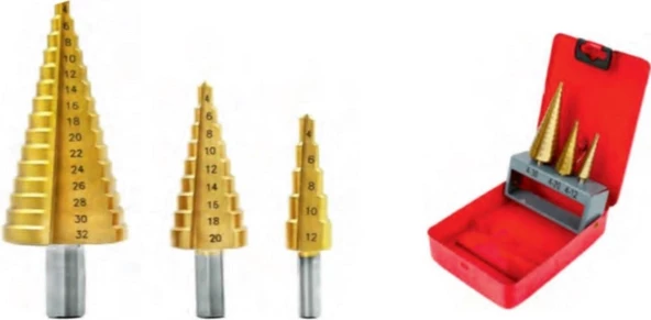 Cmc 6590 Kademeli Matkap Ucu 3 Lü Set ürün görseli 1