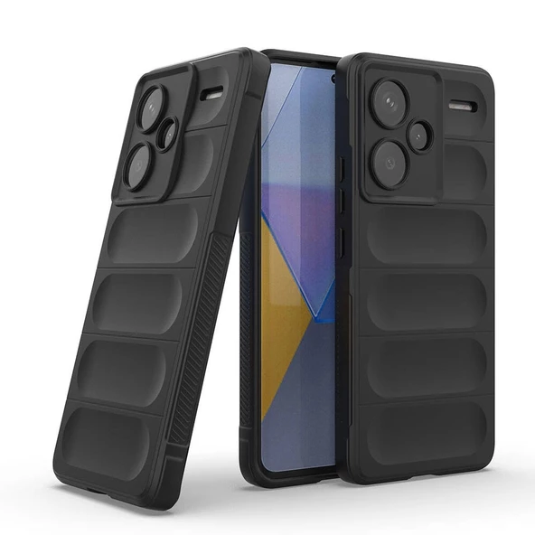 Xiaomi Redmi Note 13 Pro Plus 5G Uyumlu Kılıf Esnek TPU Oyuklu Arka Yüzey Tasarımlı Etnik Silikon Kapak ürün görseli 1