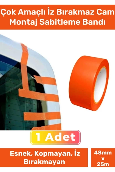 Özel Üretim Çok Amaçlı Araba Kopmayan İz Bırakmaz PVC 25 Metre Cam Montaj Sabitleme Bandı - 1 Adet ürün görseli 1