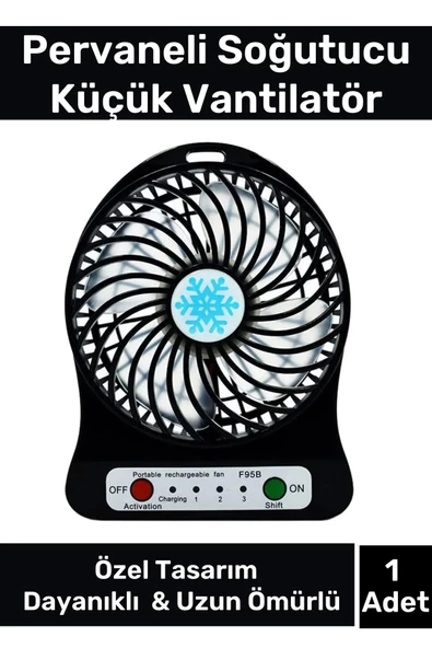 Özel Üretim Usb Şarjlı 3 Kademeli Sessiz Taşınabilir Mini Fan Pervaneli Soğutucu Küçük Vantilatör ürün görseli 1