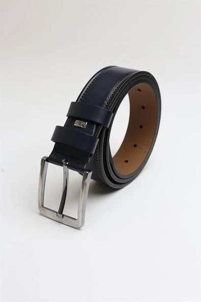 Koyu Lacivert Tokalı 4 Cm Analin Kemer 1046230203 ürün görseli 1