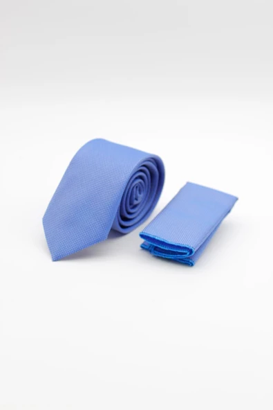 Mavi 6 Cm Kuş Gözü Desen Kravat 1090235101 ürün görseli 1