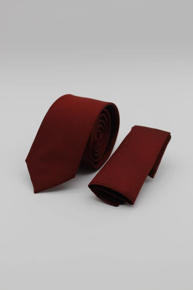 Bordo Kuş Gözü Desen 6 Cm Kravat 1090240101 ürün görseli 1