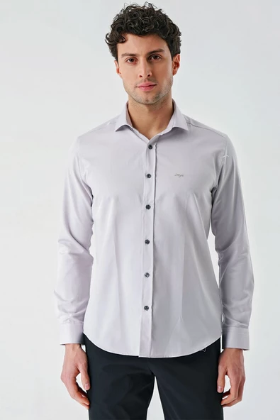 Lacivert Uzun Kollu Oxford Cepsiz Pamuklu Klasik Slim Fit Dar Kesim Gömlek 1004240235 ürün görseli 1