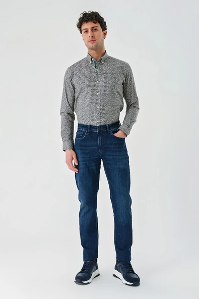 Lacivert Gabardin Pamuklu 5 Cepli Slim Fit Dar Kesim Casual Denim Pantolon 1023240152 ürün görseli 1