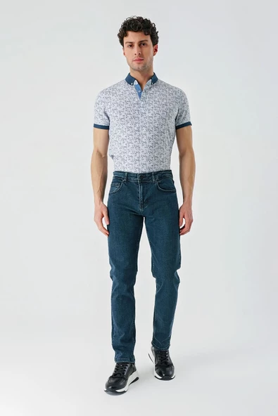 Haki Gabardin 5 Cepli Slim Fit Dar Kesim Casual Denim Jean Kot Pantolon 1023240150 ürün görseli 1