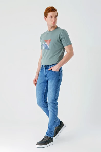 Mavi Gabardin Pamuklu 5 Cepli Slim Fit Dar Kesim Casual Denim Pantolon 1023240154 ürün görseli 1