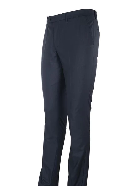 Lacivert Gabardin Yan Cepli Slim Fit Dar Kesim Basic Pantolon 1003190013 ürün görseli 1