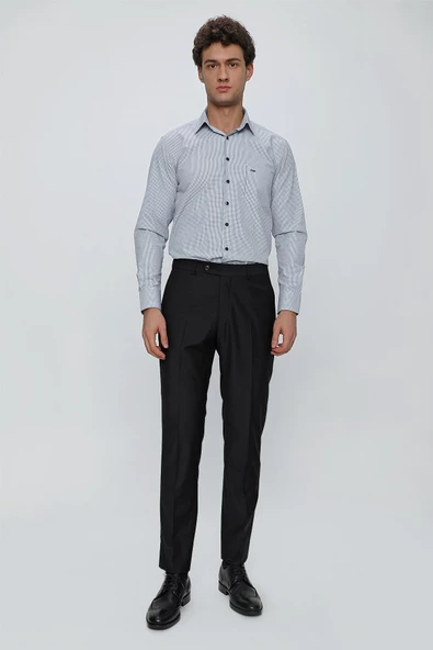 Siyah Esnek Yandan Cepli Slim Fit Classic Pantolon 1003240013 ürün görseli 1