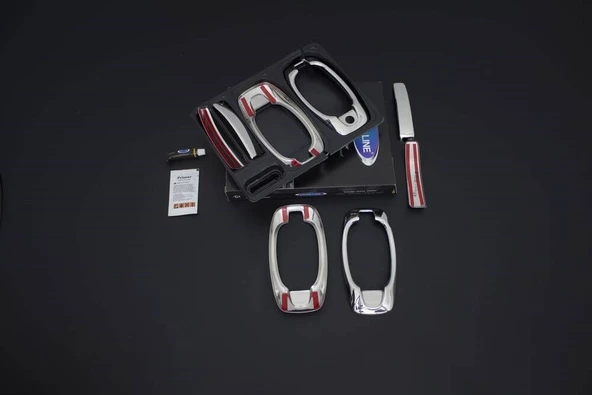 OMSA Citroen Nemo Krom Kapı Kolu 4 Kapı 8 Parça Set 2007-2016 Arası - Resim 2