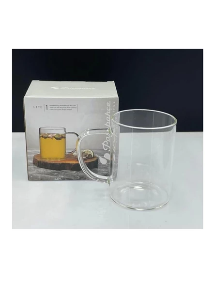 D004 Lite Borosilkat Kulplu Çay Kupası 420 cc 2'li