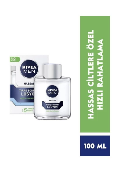 NIVEA TRAŞ LOSYONU AFTER SHAVE MEN 100ML-HASAS-FLUID ürün görseli 1