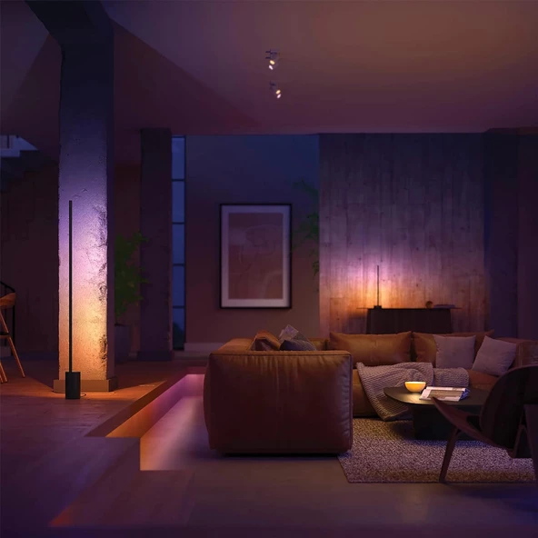 Philips Hue Gradient Signe Akıllı Led Zemin Işığı, Lambader, Siyah ürün görseli 1
