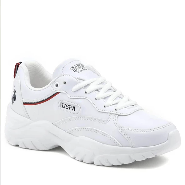 U.S. Polo Assn  Beyaz Yüksek Taban Kadın Sneaker Ayakkabı ürün görseli 1