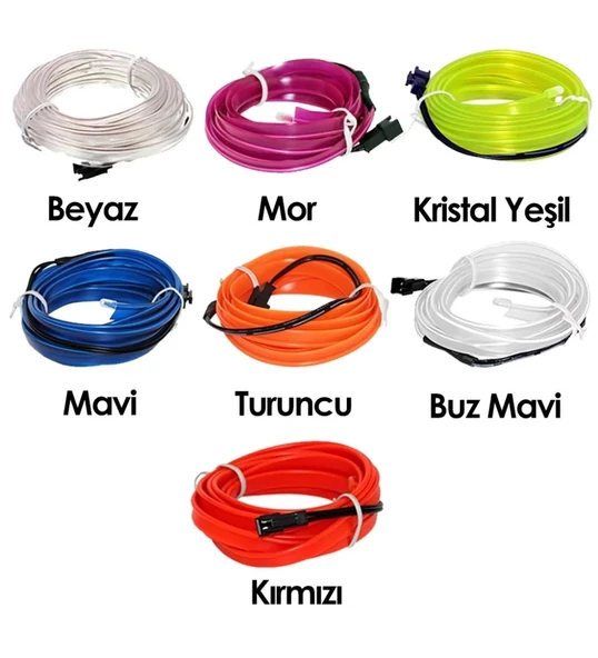 Skoda Yeti Torpido Ledi Ip Led Neon Şerit 5 Metre ürün görseli 1