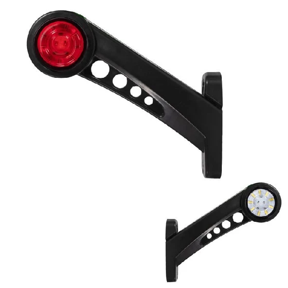 Boynuz Lamba Uzun Lensli Cam 18 Led'Li 190Mm 12V-24V Beyaz - Kırmızı - FR0138-WR ürün görseli 1