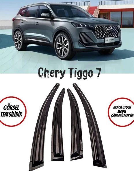 Chery Tiggo 7 Cam Rüzgarlığı 4-lü Takım ürün görseli 1