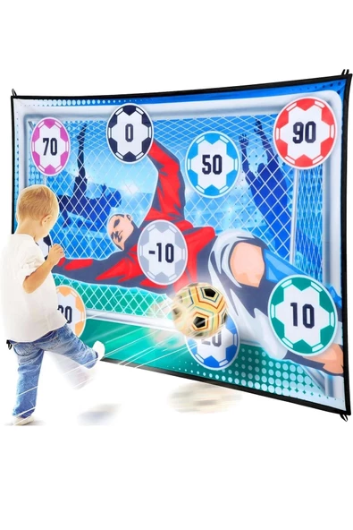 SonicTouch Hedefe Top Atma Futbol Kalesi Çocuk Skor Oyun Matı Katlanabilir Yıkanabilir 100x140cm ürün görseli 1