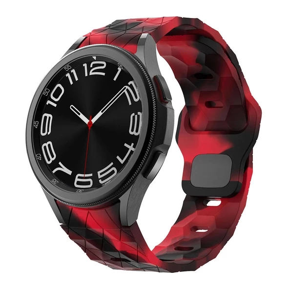 Galaxy Watch 5 Pro 45mm KRD-116 20mm Futbol Desenli Spor Tasarımlı Silikon Kordon ürün görseli 1