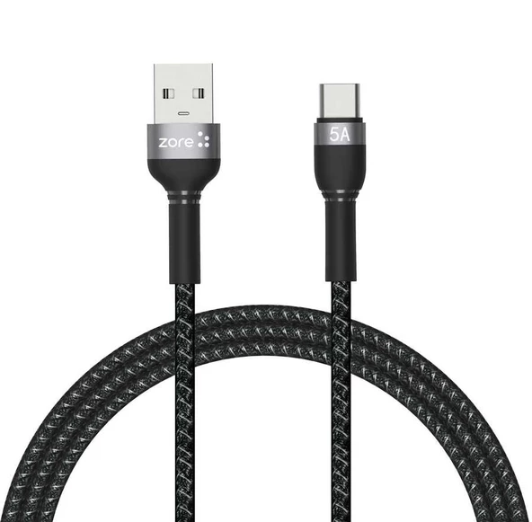 Shira Serisi Type-C USB File Örgü Şarj Kablosu 1m ürün görseli 1