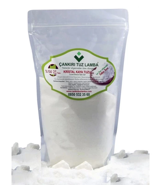 Çankırı Mineralli Kristalli Sofra Tuzu İnce 1 Kg ürün görseli 1