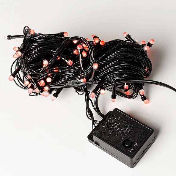 Yılbaşı Kırmızı Led Işık Eklemeli 80 Ampul 8 Metre ürün görseli 1