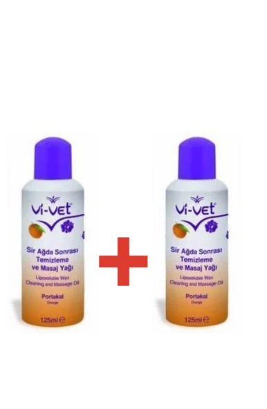 Vi-Vet Ağda Sonrası Temizleme Ve Masaj Yağı Portakal 125 ml 2 Ad. ürün görseli 1