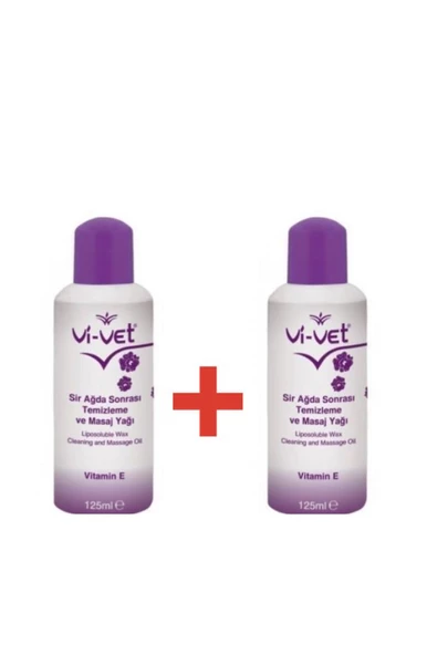 Vi-Vet Ağda Sonrası Temizleme Ve Masaj Yağı E Vitamini 125 ml 2 Ad. ürün görseli 1