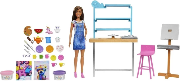Barbie Sanat Atölyesi Oyun Seti HCM85 ürün görseli 1
